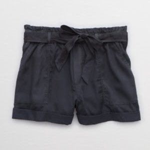 NWT Aerie Camp Paperbag Shorts Gray Size XS